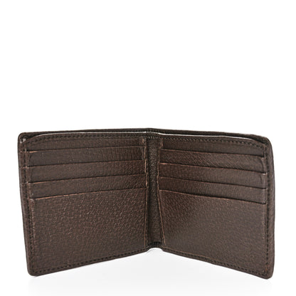 Gucci Monogram Jumbo GG Textured Dollar Calfskin Wallet Camel Ebony New Acero 6 of 8