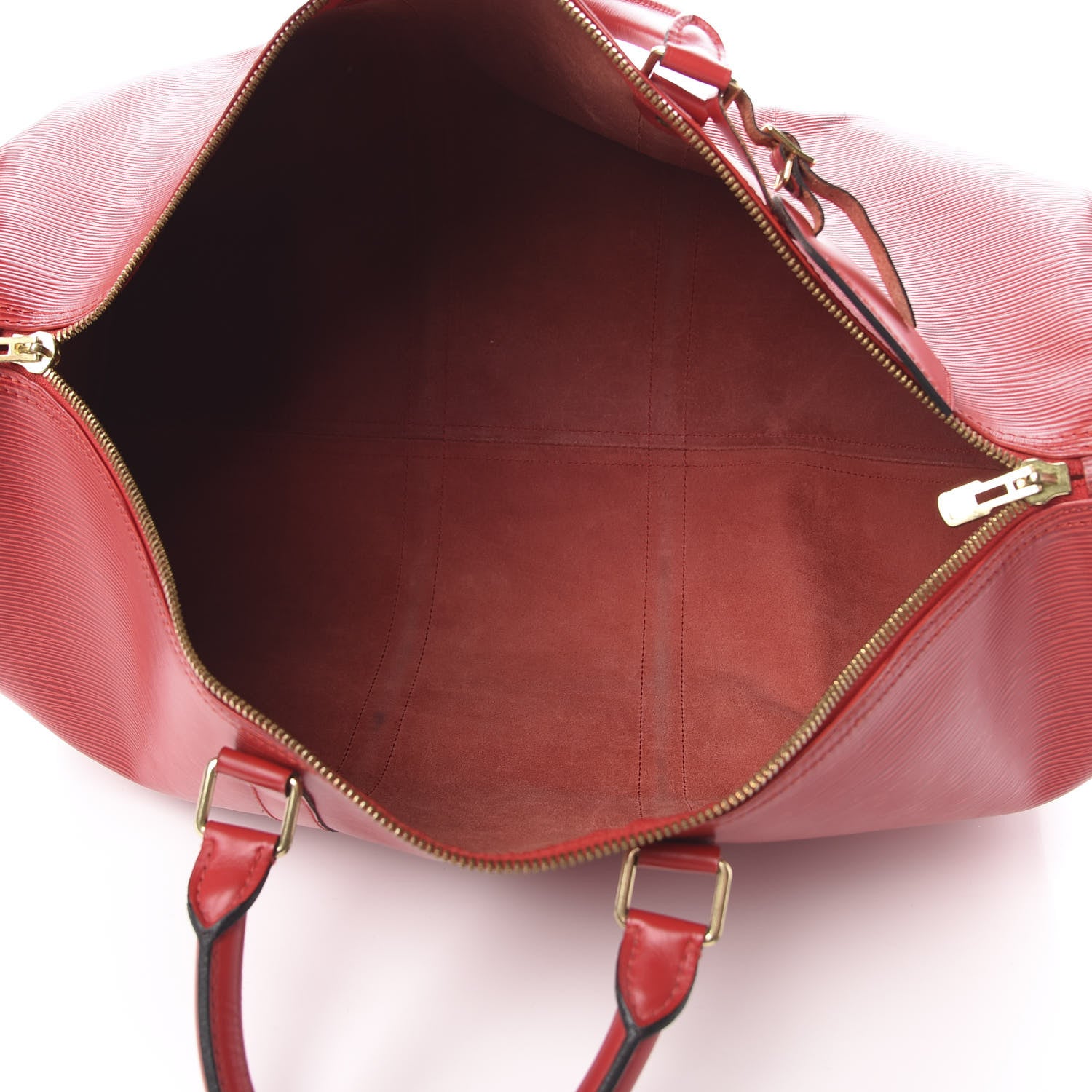 Louis Vuitton Epi Keepall 50 Castillan Red 4 of 19