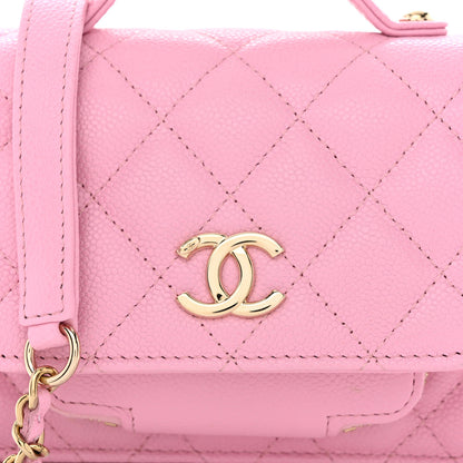 Chanel Caviar Quilted Business Affinity Clutch With Chain Flap Lilac 9 of 12