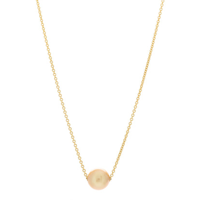 Mikimoto 18K Yellow Gold Golden South Sea Pearl 11.5mm Solari Pendant Necklace 1 of 5