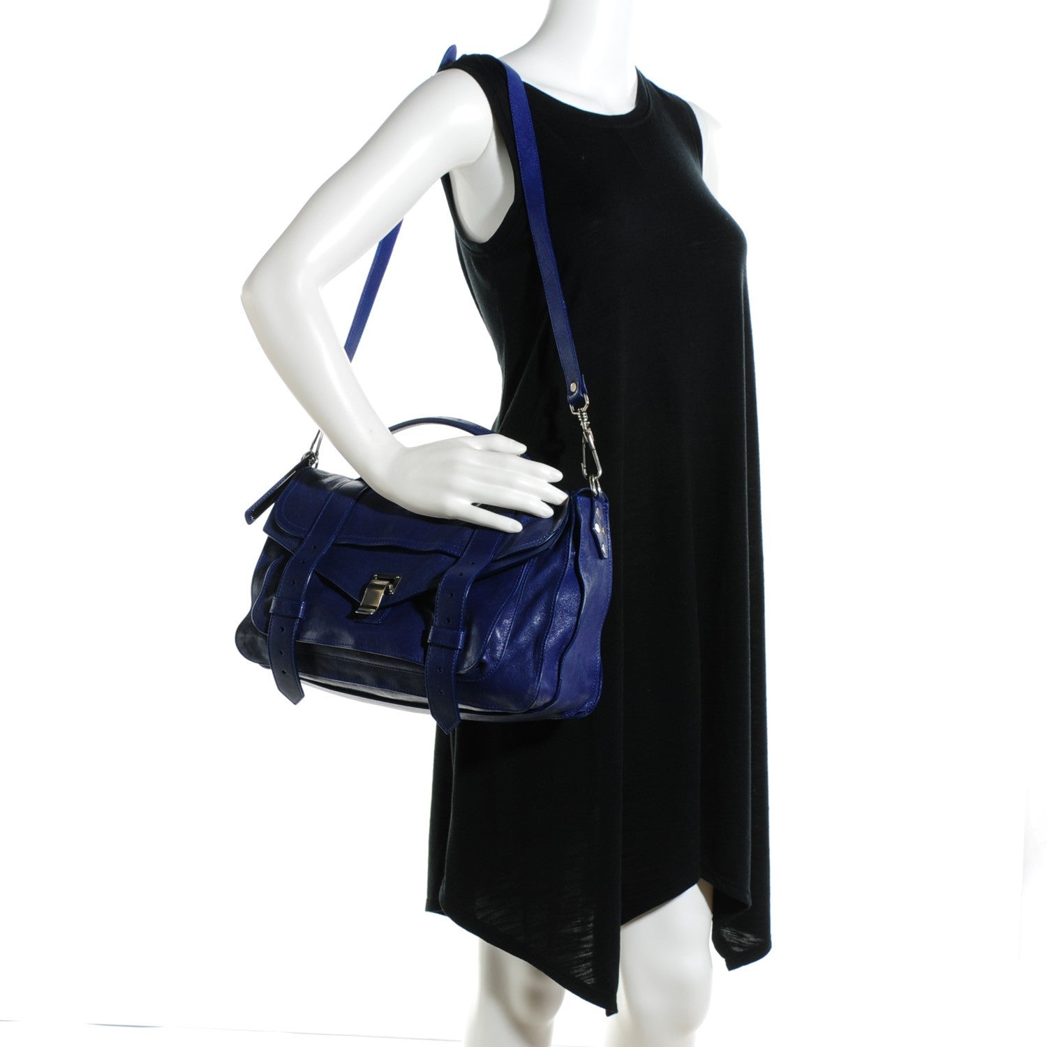 Proenza Schouler Lambskin Medium PS1 Satchel Cobalt Blue 2 of 9