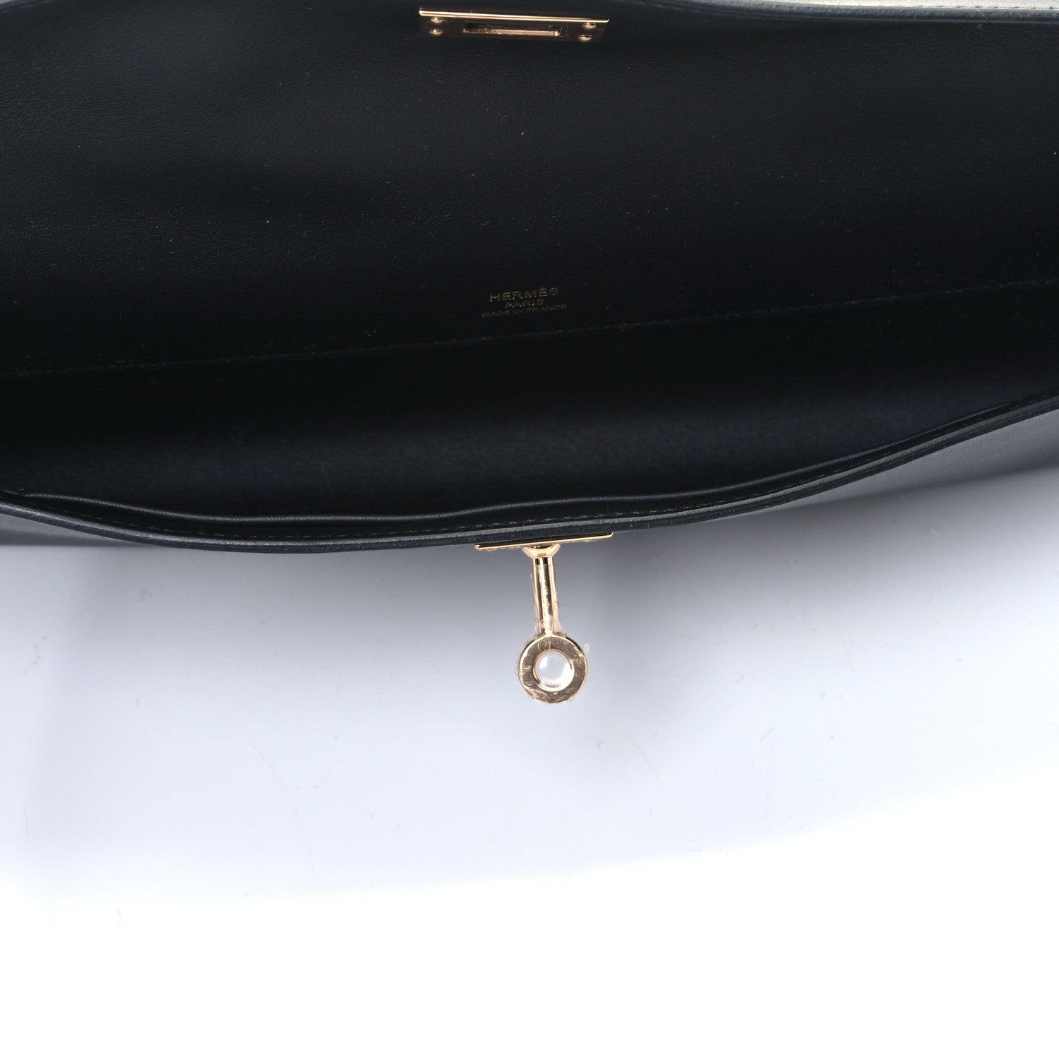 Hermes Swift Kelly Cut Clutch Pochette Black 4 of 4