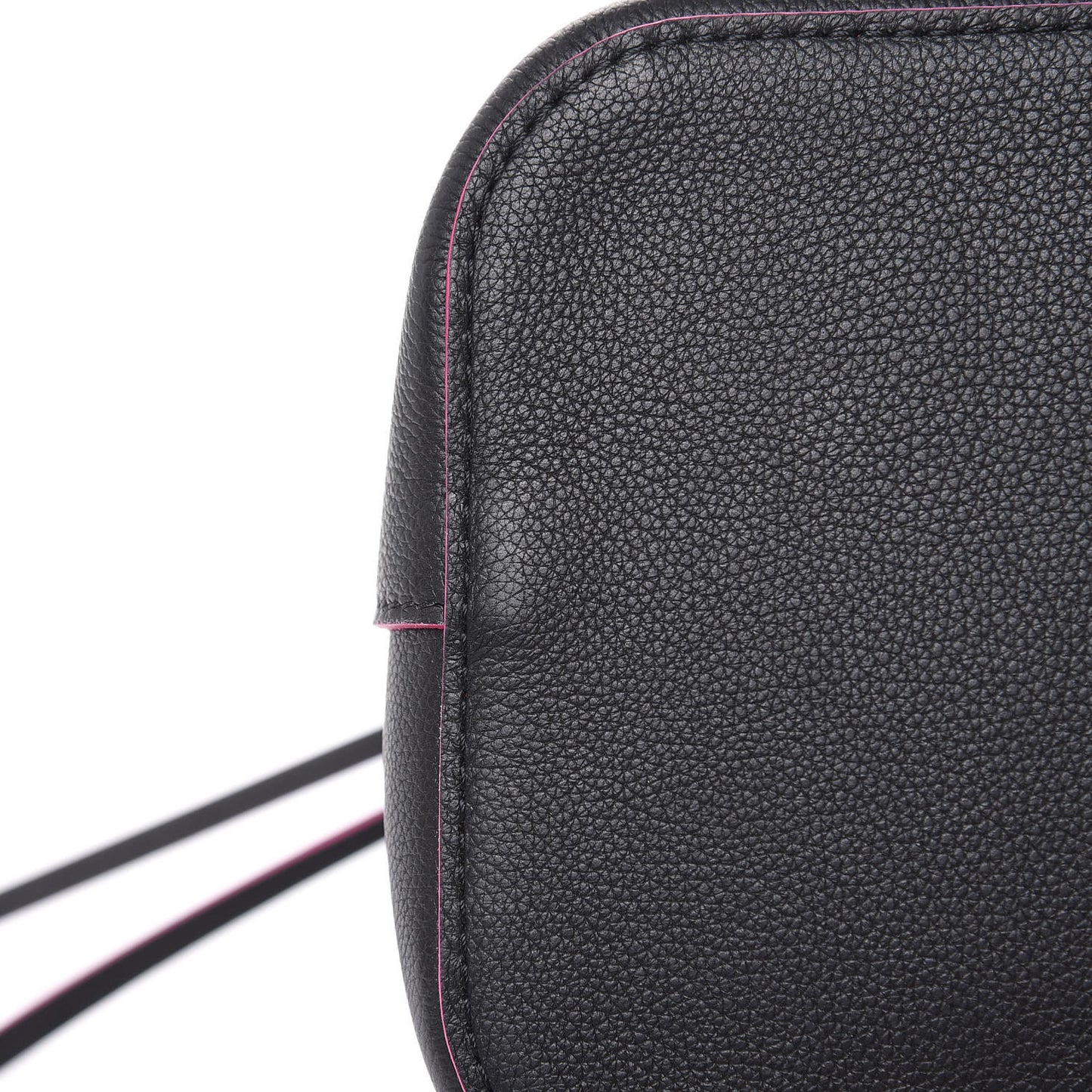 Calfskin Lockme Bucket Black