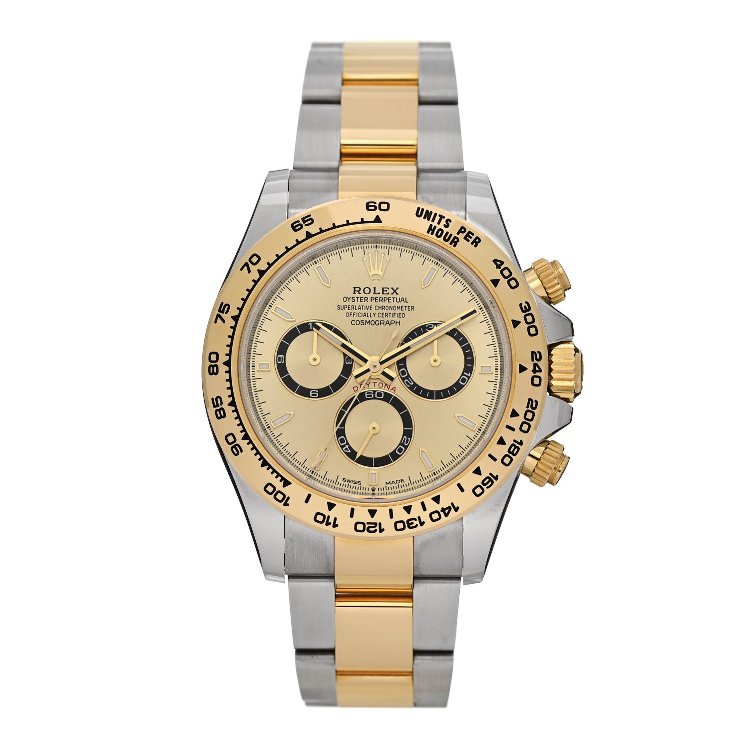 Rolex Stainless Steel 18K Yellow Gold 40mm Oyster Perpetual Cosmograph Daytona Watch Champagne 126503 1 of 5