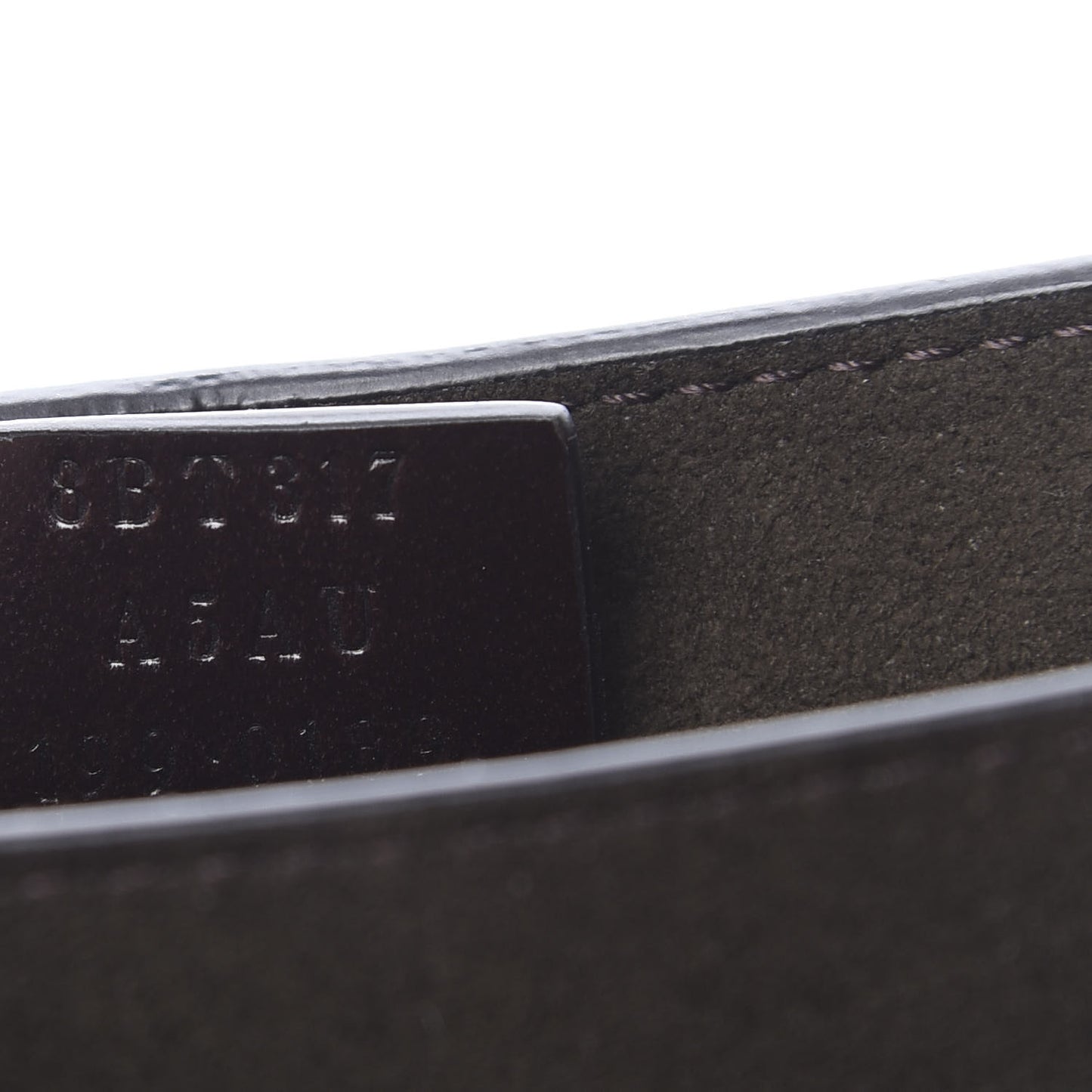Vitello Vernice Mou Karligraphy Crossbody Bag Ebano