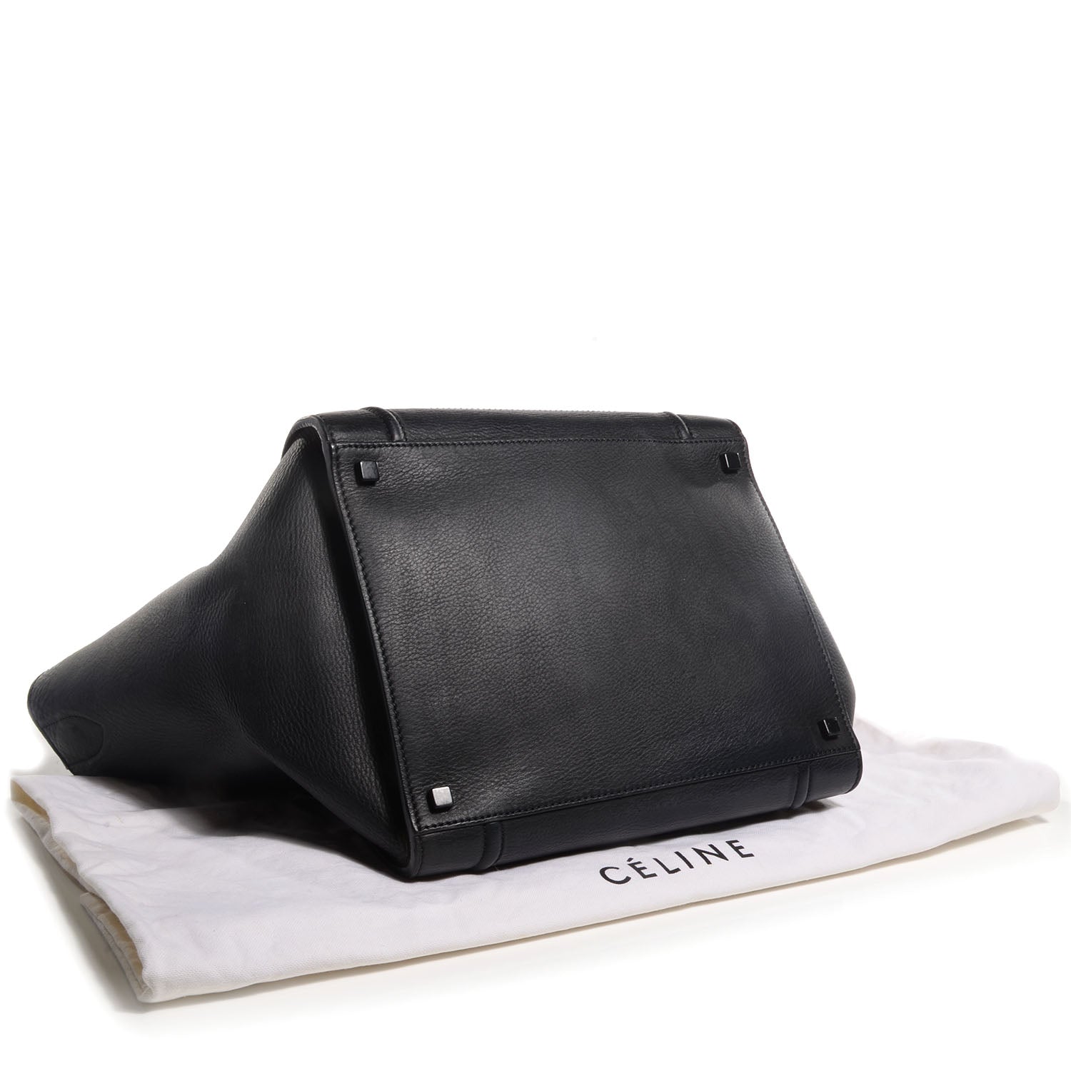 Celine Supple Calfskin Medium Phantom Luggage Black 4 of 9