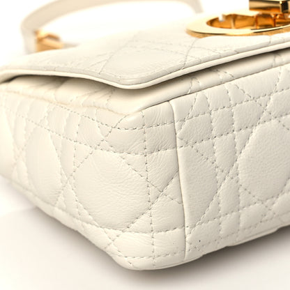 Christian Dior Calfskin Cannage Small Caro Bag Ivory 9 of 10