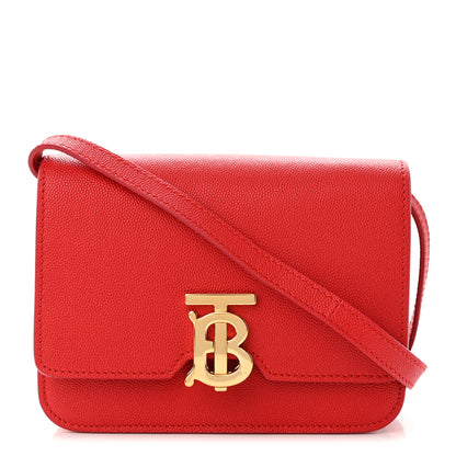 Burberry Grained Calfskin Mini TB Bag Bright Red 1 of 9