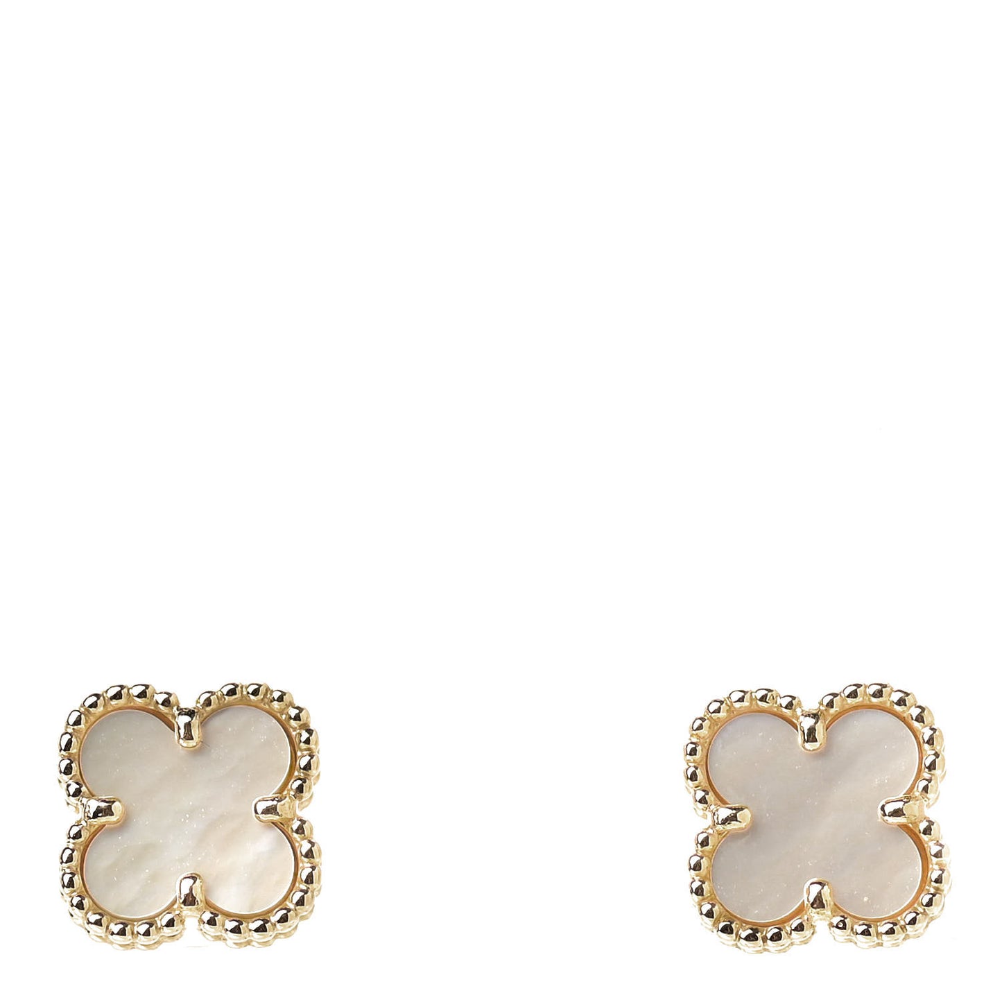 18K Yellow Gold Mother of Pearl Sweet Alhambra Earrings