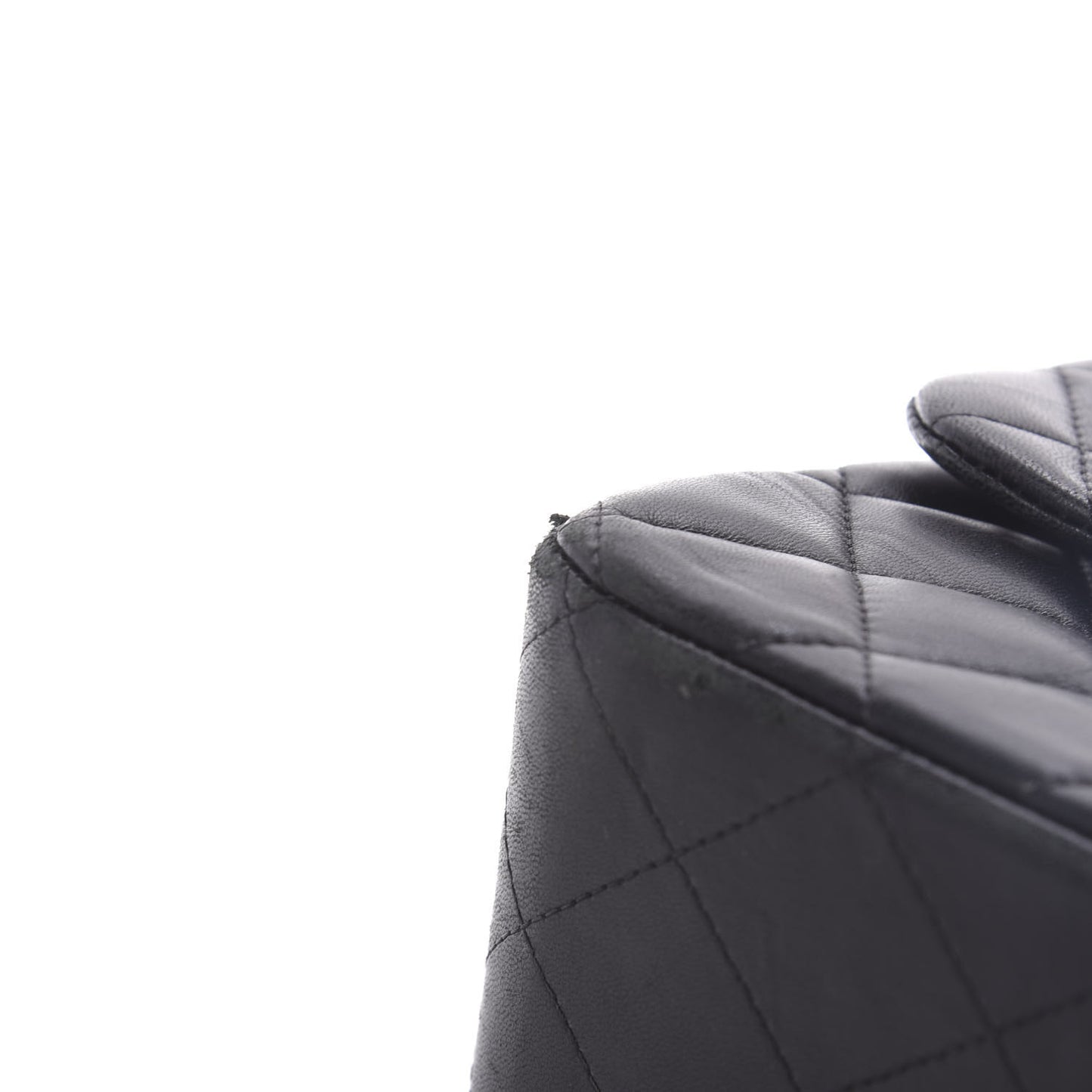 Lambskin Quilted Jumbo Double Flap Black