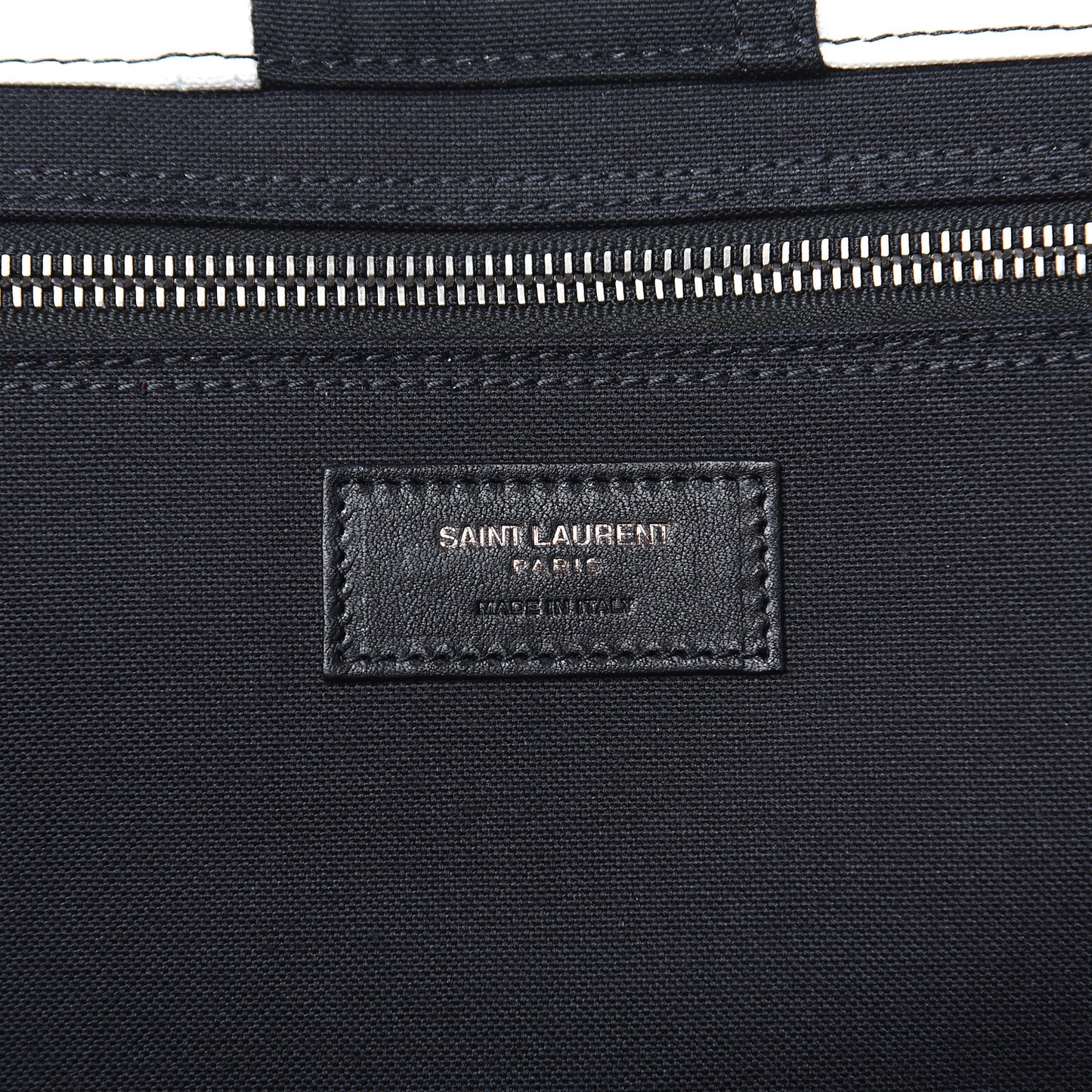 Canvas Noe Striped Tote Black White