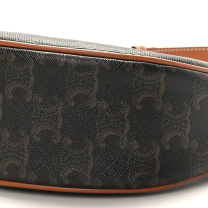 Celine Triomphe Canvas Calfskin Ava Shoulder Bag Tan 8 of 8