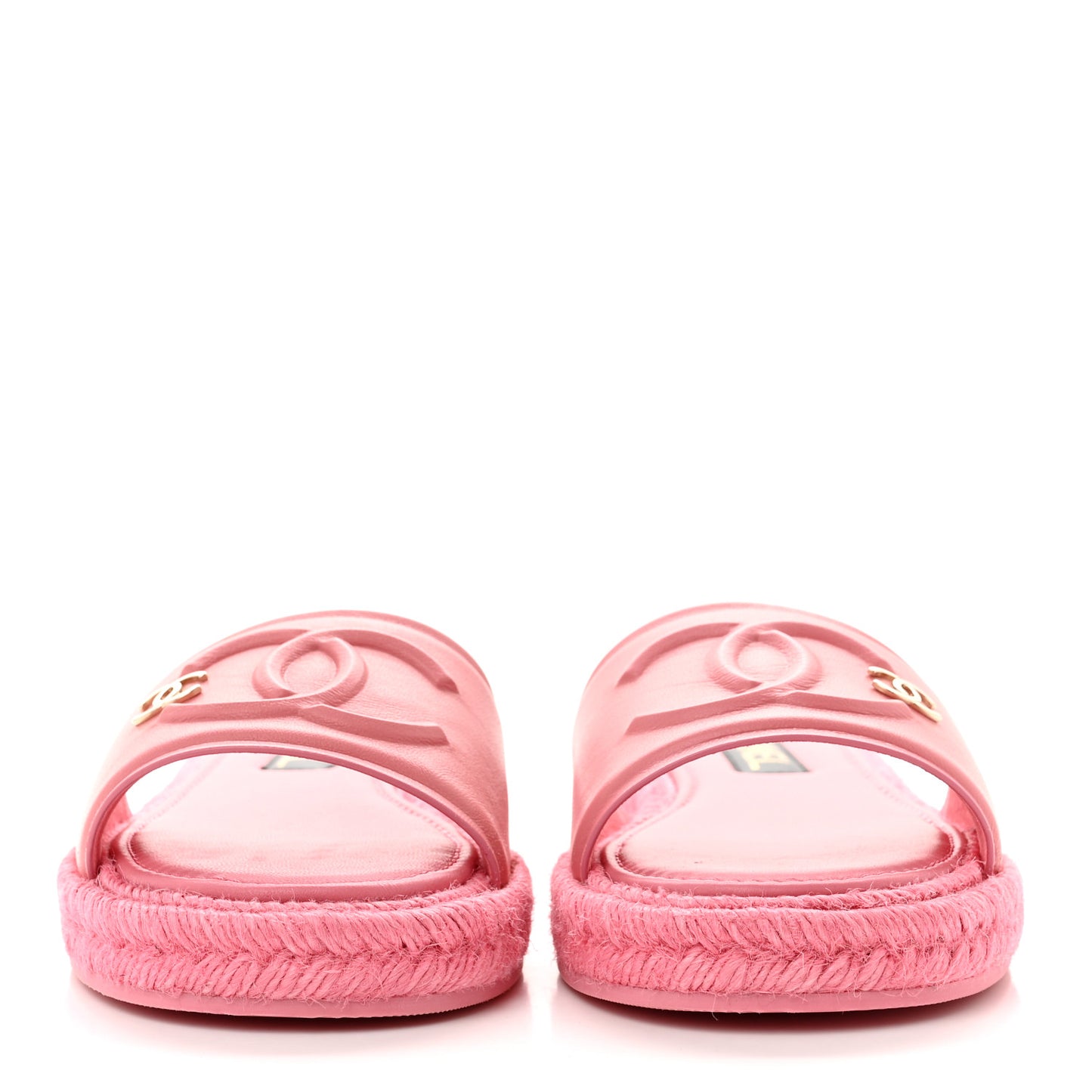 Lambskin Espadrille Mule Sandals 38 Pink