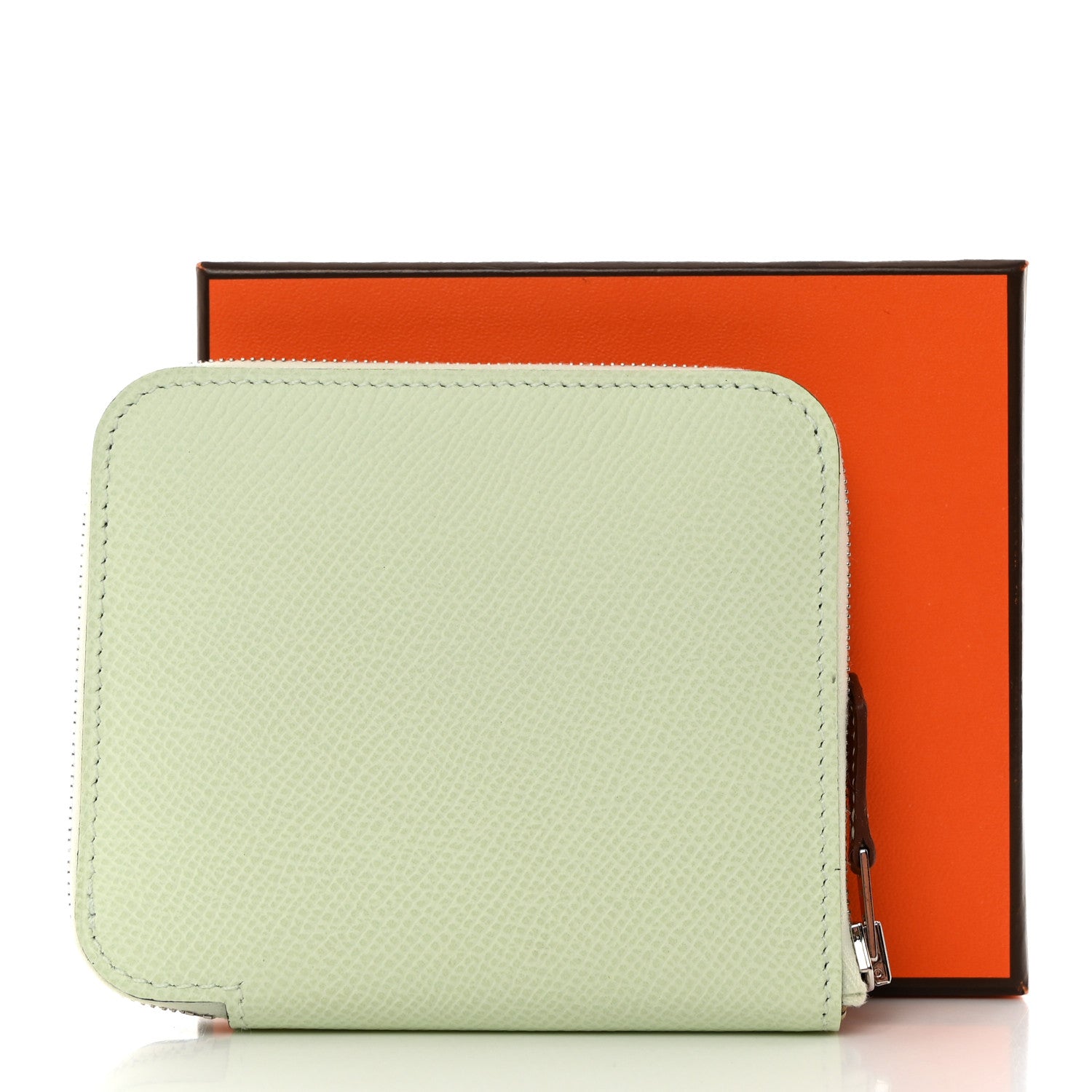 Hermes Epsom Silk'In Compact Wallet Vert Fizz 8 of 8