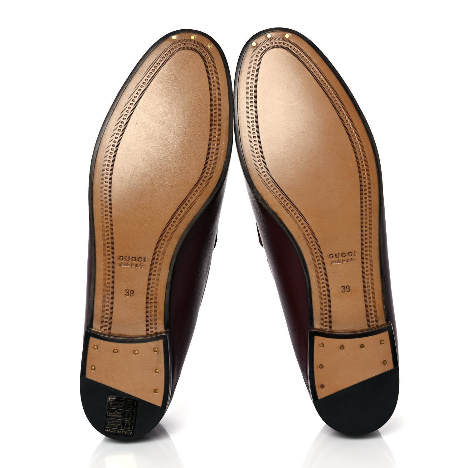 Gucci Lambskin Womens Brixton Horsebit Loafers 39 Vintage Bordeaux 5 of 9