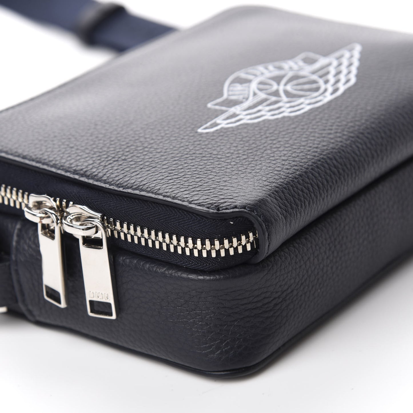 X AIR JORDAN Grained Calfskin Crossbody Blue