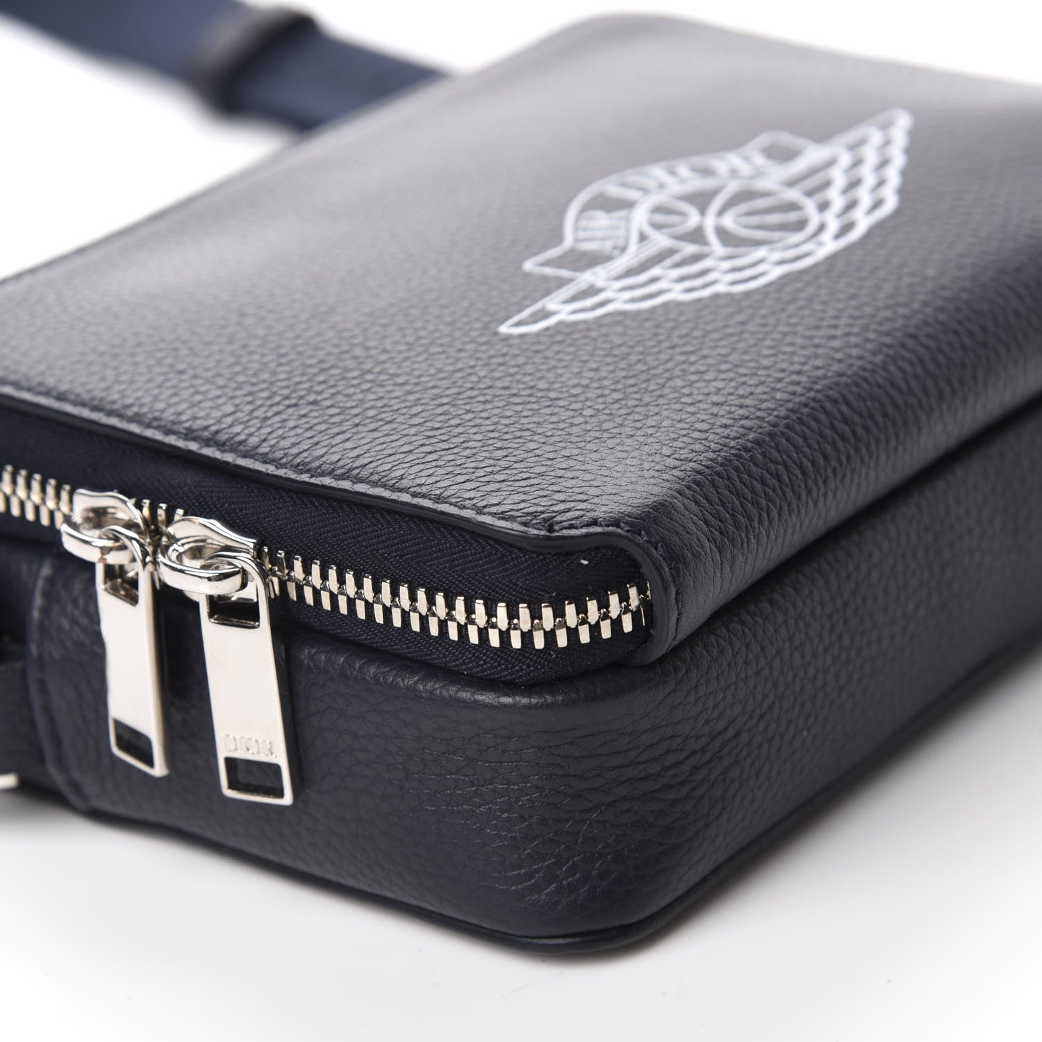 Christian Dior X AIR JORDAN Grained Calfskin Crossbody Blue 7 of 10