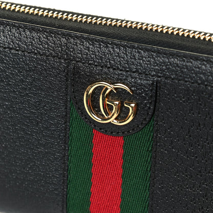 Gucci Calfskin Web Ophidia Zip Around Wallet Black 6 of 7