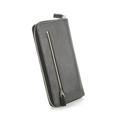 Prada Saffiano Large Zip Around Travel Wallet Nero Black 3 of 10