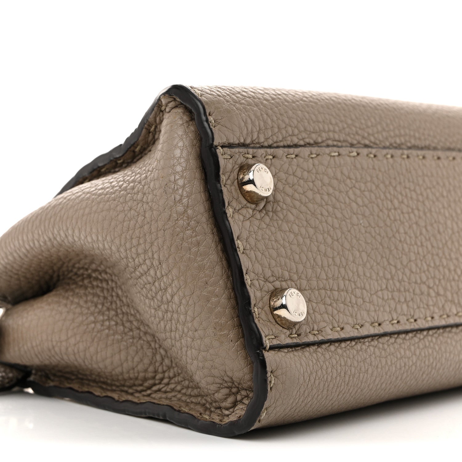 Fendi Cuoio Romano Snakeskin Selleria Mini Peekaboo Iconic Satchel Roccia Corda 11 of 13