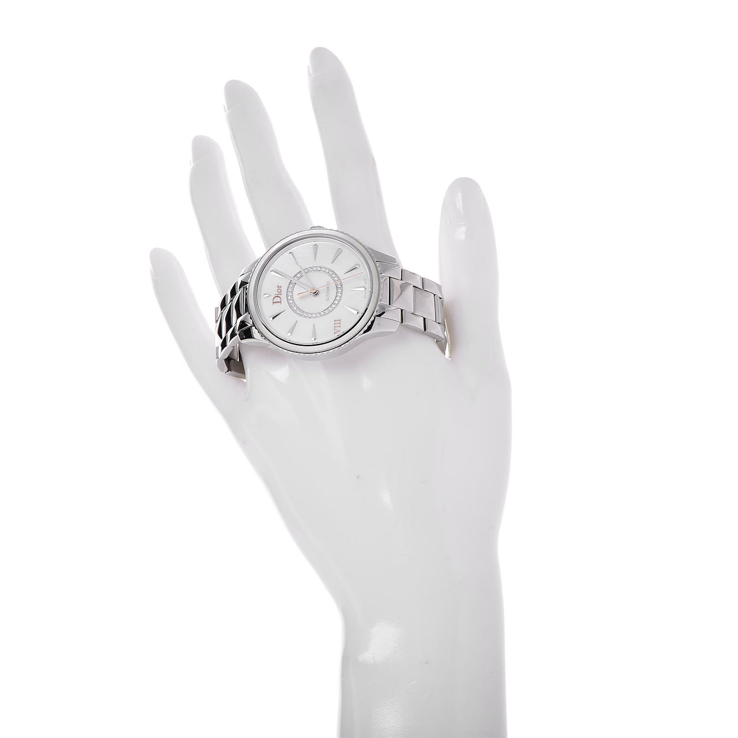 Stainless Steel Diamond Mother of Pearl 36mm Dior VIII Montaigne Automatic Watch