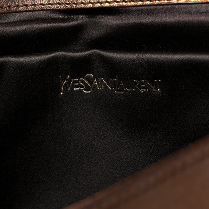 Saint Laurent Metallic Calfskin Monogram Large Belle De Jour Clutch Bronze 6 of 12
