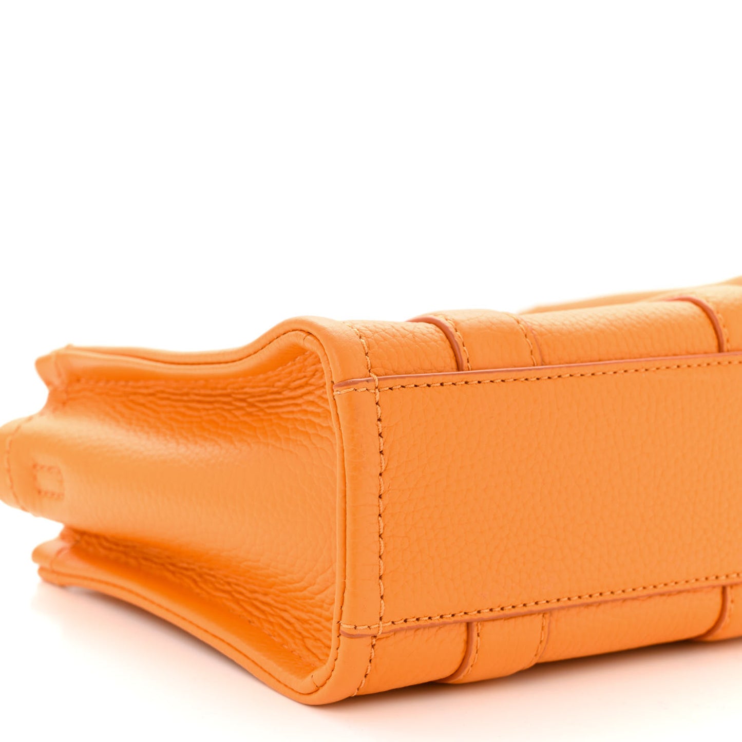 Grained Calfskin Mini The Tote Bag Artisan Gold