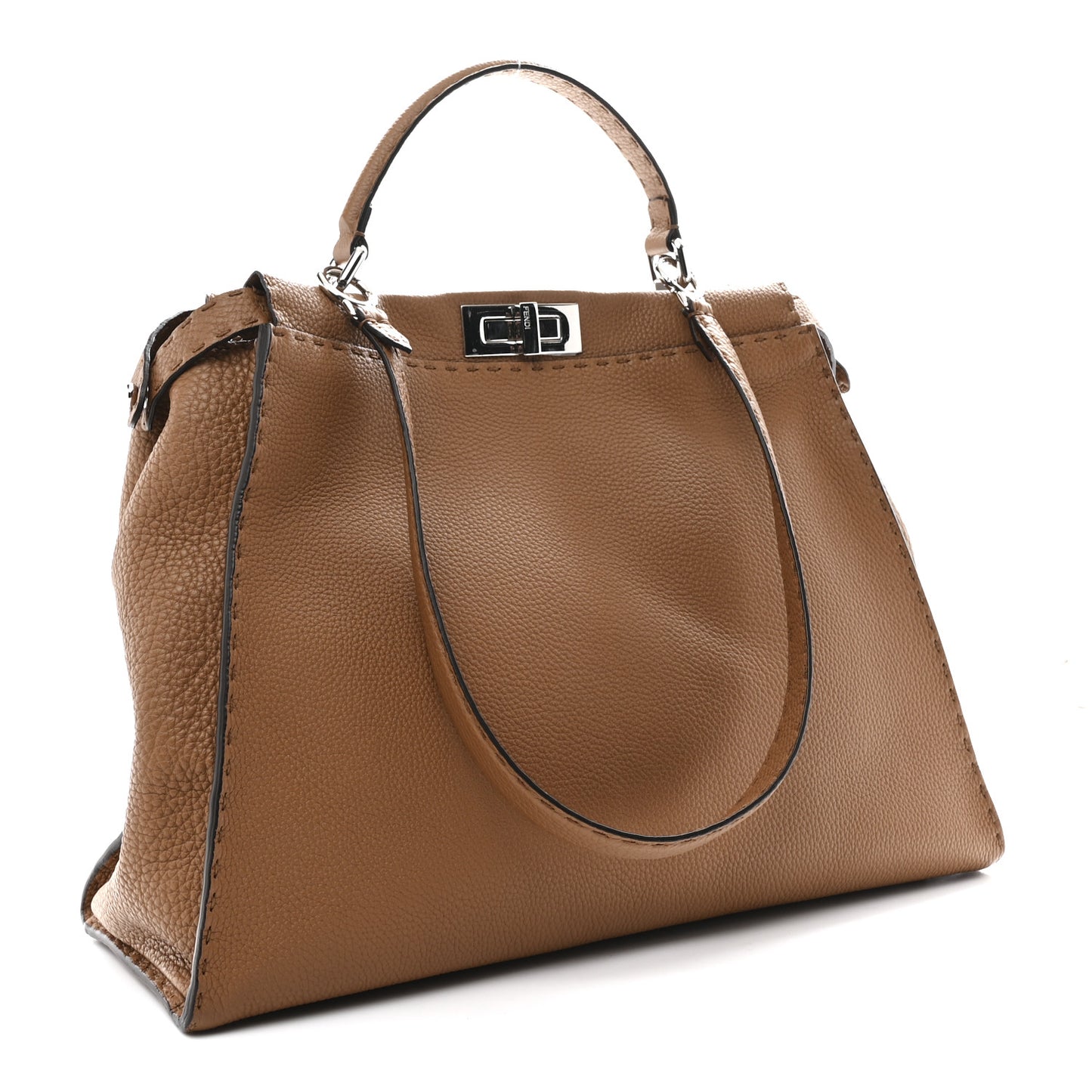 Cuoio Romano Selleria Bi-Color Large Peekaboo Iconic Satchel  Mou Deserto