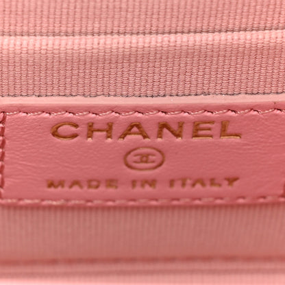 Chanel Lambskin Quilted Mini Trendy CC Clutch With Chain Pink 7 of 18