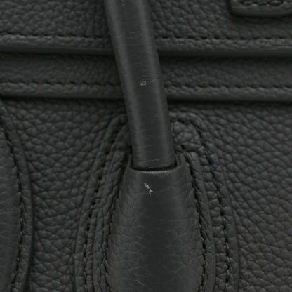 Celine Drummed Calfskin Nano Luggage Kohl 12 of 13