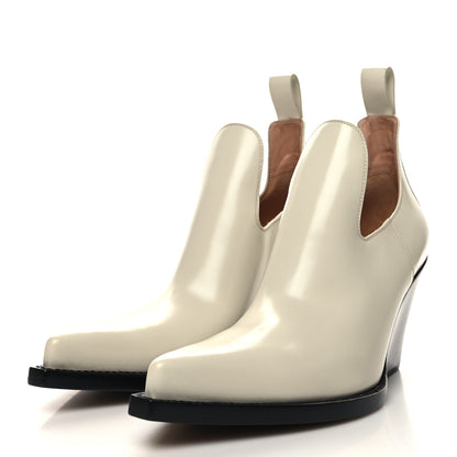Bottega Veneta Calfskin Lean Ankle Boots 40.5 Ivory 3 of 10