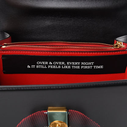 Valentino Garavani Calfskin Lips Crossbody Bag Black 6 of 8