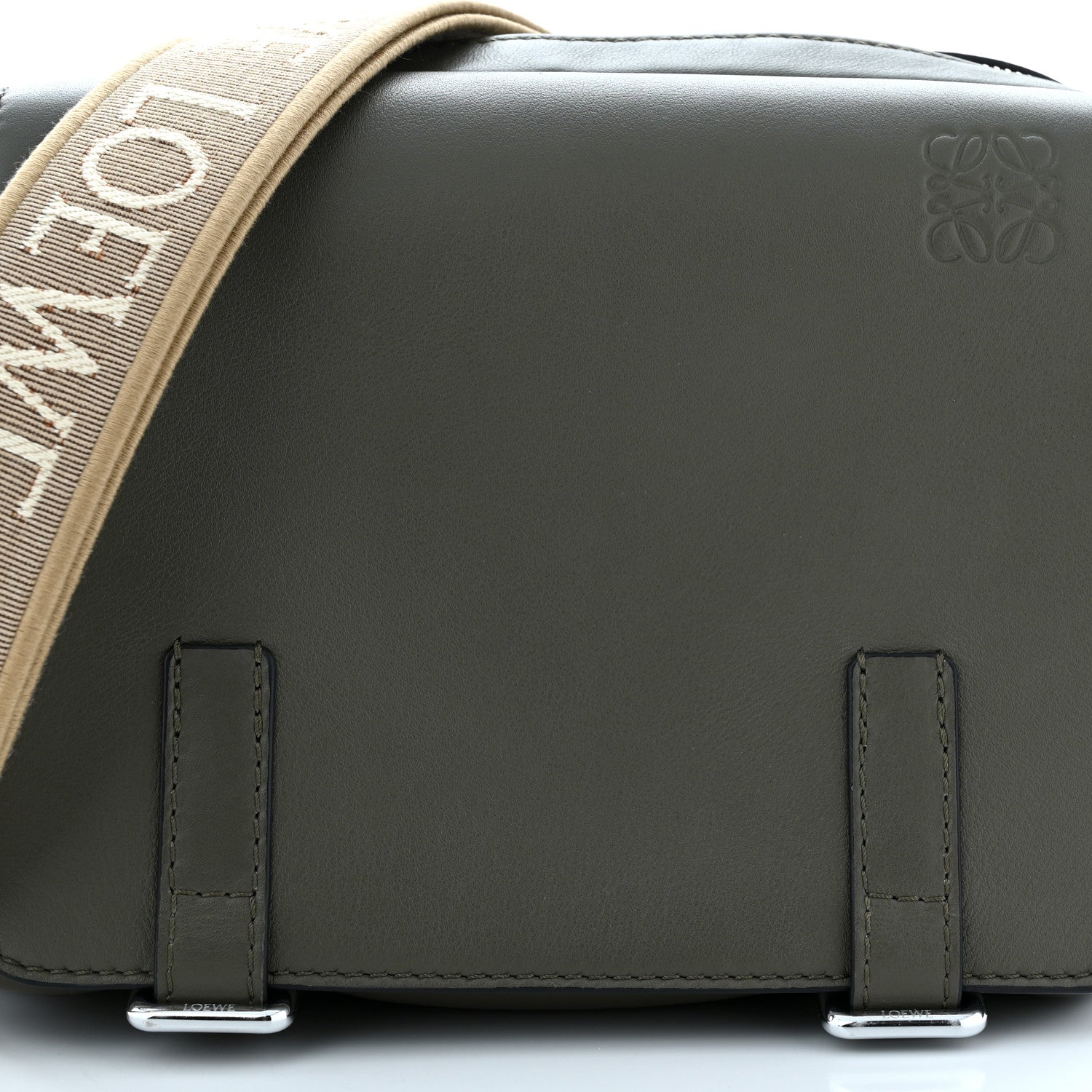 Loewe Smooth Calfskin XS Military Messenger Bag Khaki Green 8 of 10