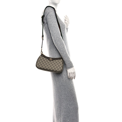 Gucci GG Supreme Monogram Textured Dollar Calfskin Web Small Ophidia GG Handbag Beige Ebony New Acero 2 of 8