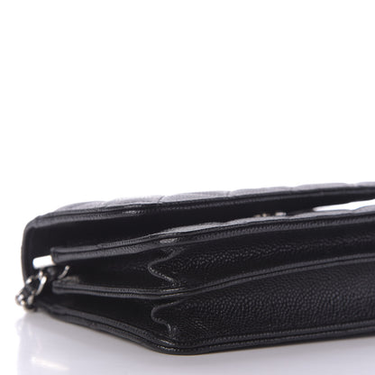 Chanel Caviar Quilted Mini Wallet On Chain WOC Black 7 of 10