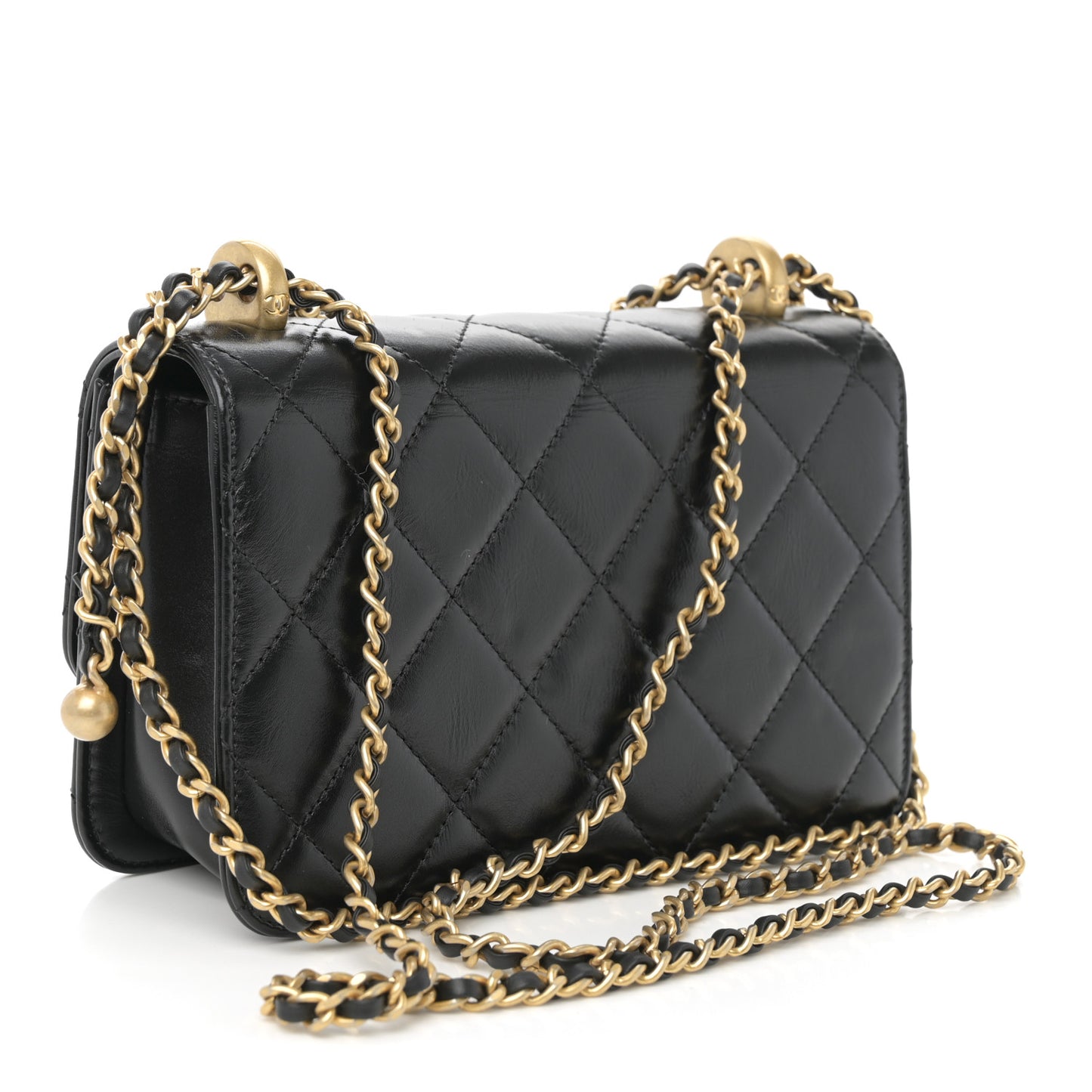 Calfskin Quilted Mini Perfect Fit Flap Black