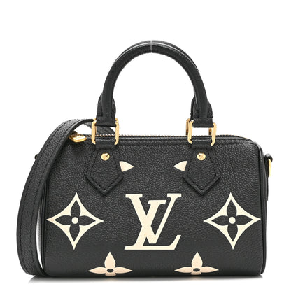Louis Vuitton Empreinte Monogram Giant Nano Speedy Black Beige 1 of 10