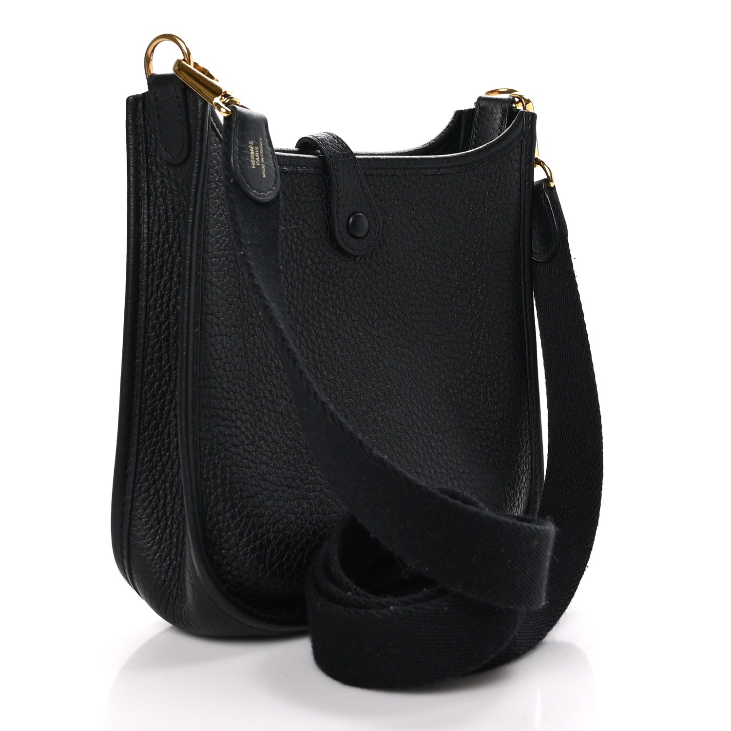 Hermes Taurillon Clemence Evelyne TPM Black 3 of 9
