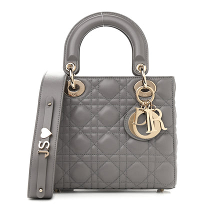 Christian Dior Lambskin Cannage Small My ABCDior Lady Dior Grey 1 of 9