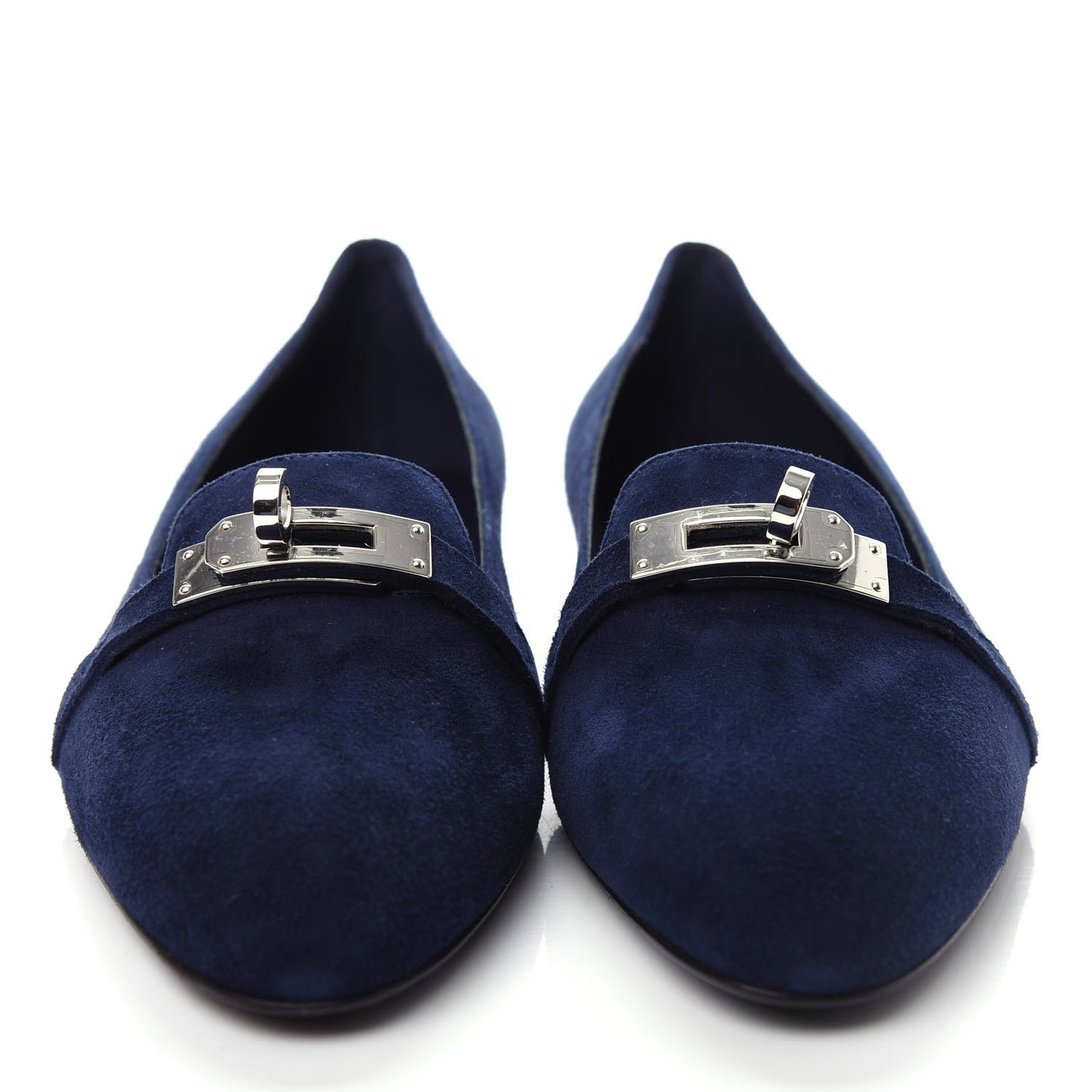 Velvet Goatskin Pegase Ballerina Flats 37 Marine