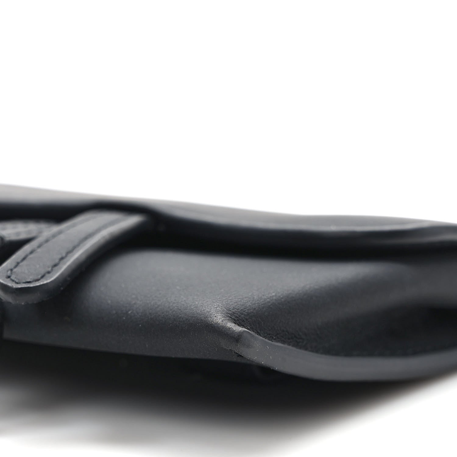 Christian Dior Ultra Matte Calfskin Nano Saddle Chain Pouch Black 8 of 9