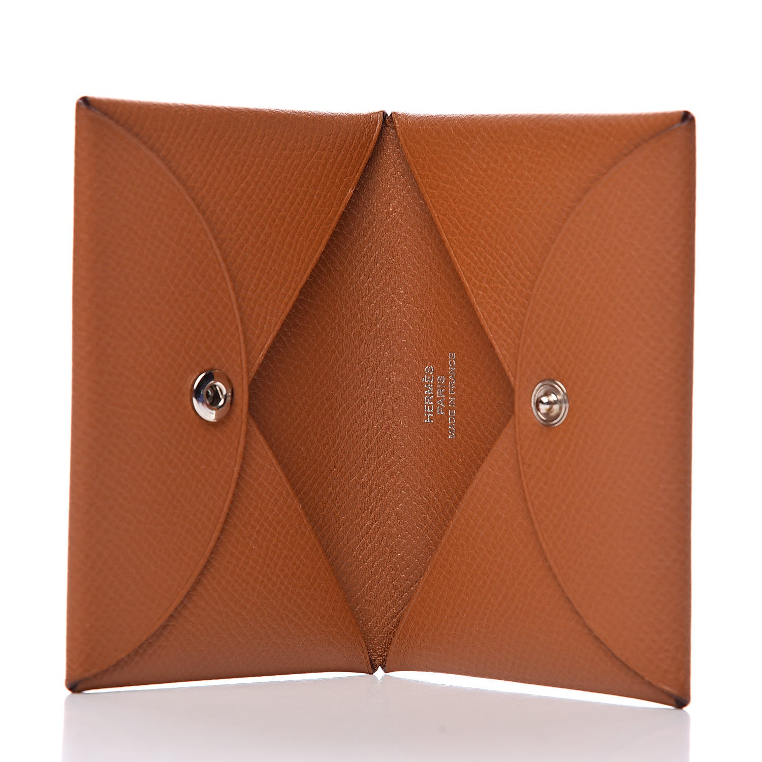 Hermes Epsom Calvi Card Case Gold 5 of 9