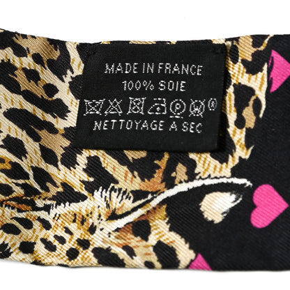 Hermes Silk Jungle Love Love Twilly Black Vert Rose Vif 4 of 4