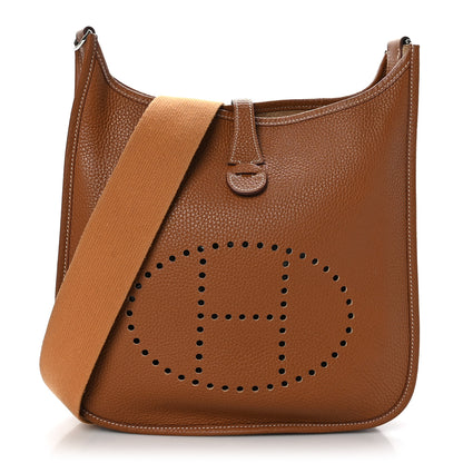 Hermes Taurillon Clemence Evelyne III PM Gold 1 of 9