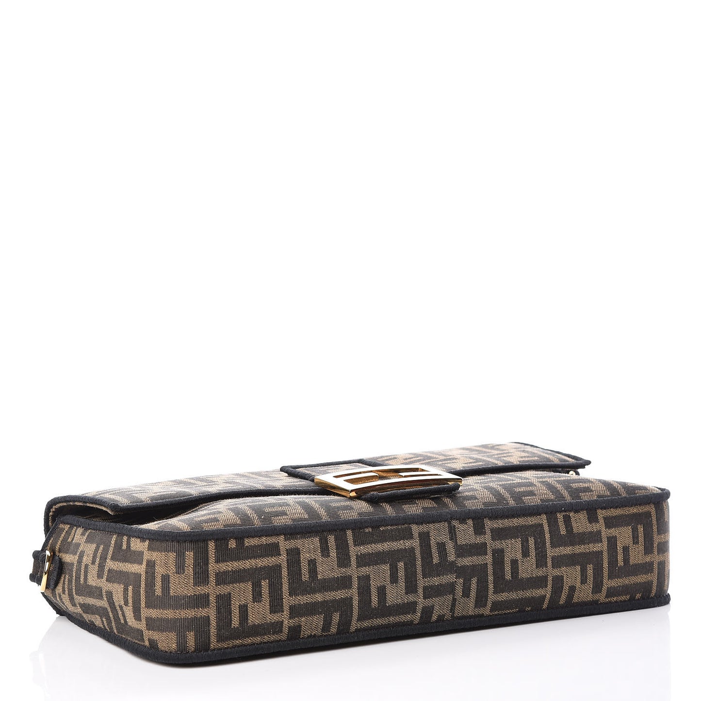 Fabric Jacquard FF 1974 Large Baguette Tobacco Moro Black