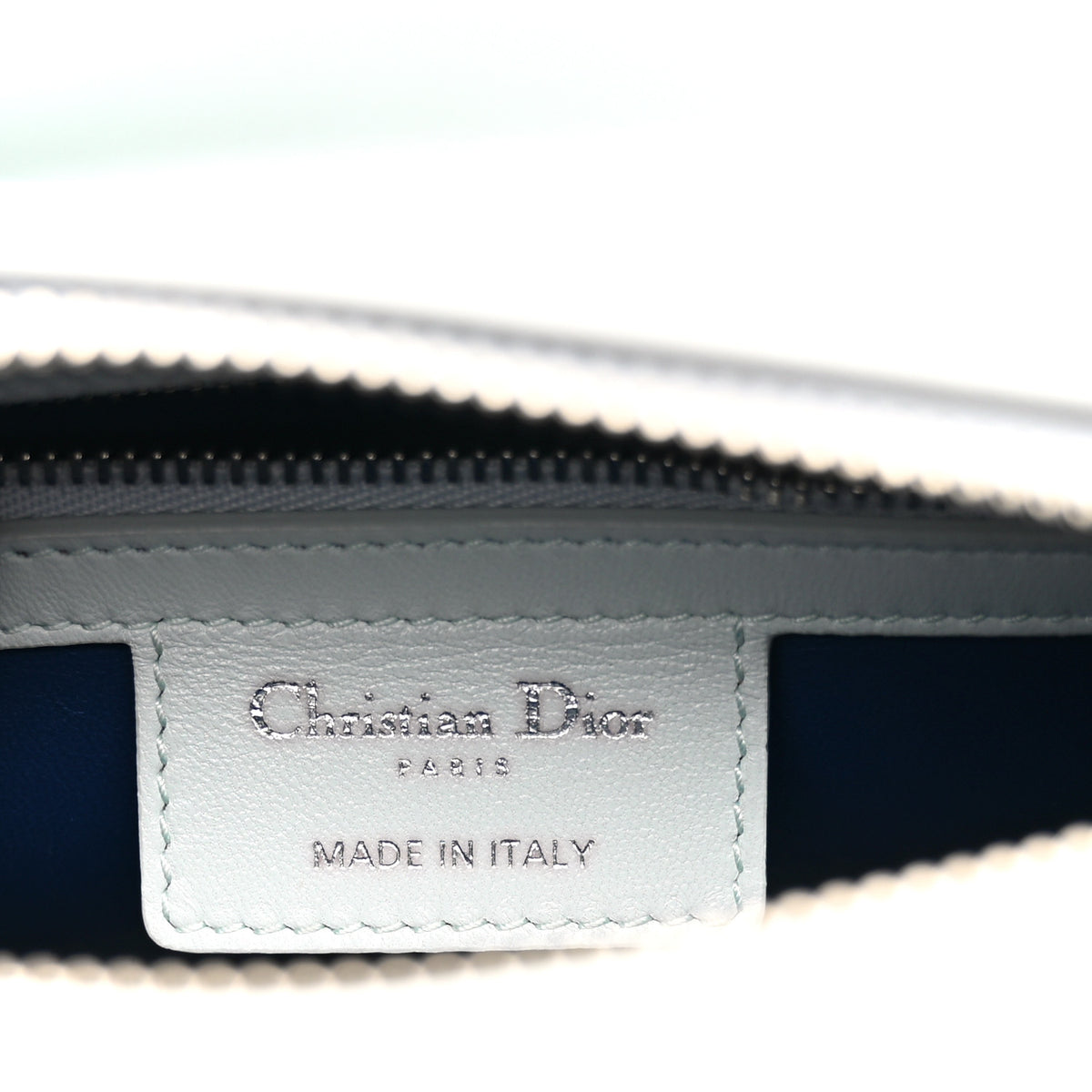 Embroidered Applique Medium Lady Dior Light Blue Multicolor