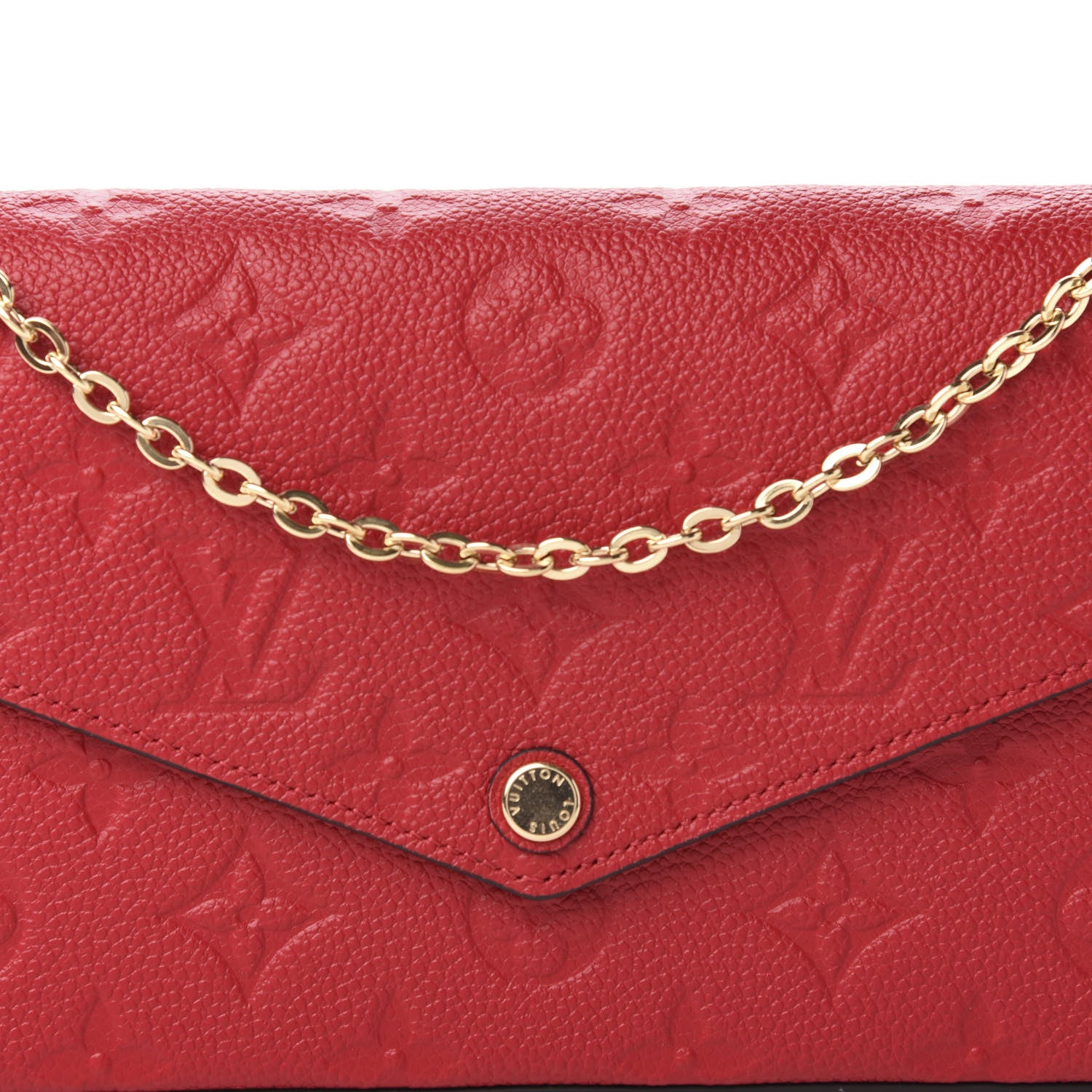 Louis Vuitton Empreinte Pochette Felicie Chain Wallet Scarlet 12 of 12