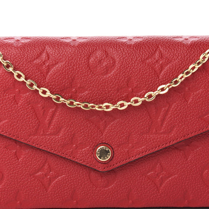 Louis Vuitton Empreinte Pochette Felicie Chain Wallet Scarlet 12 of 12