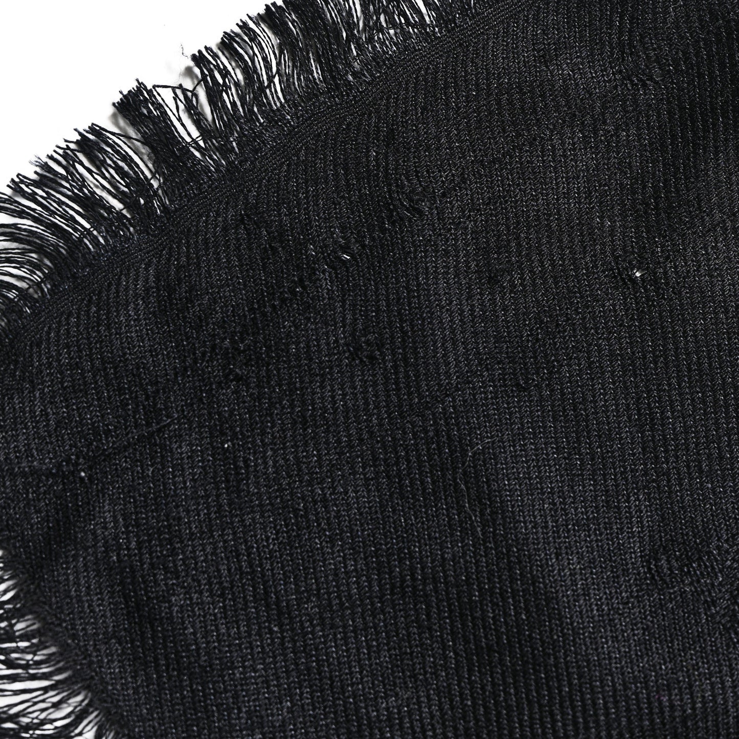 Silk Wool FF Shawl Black