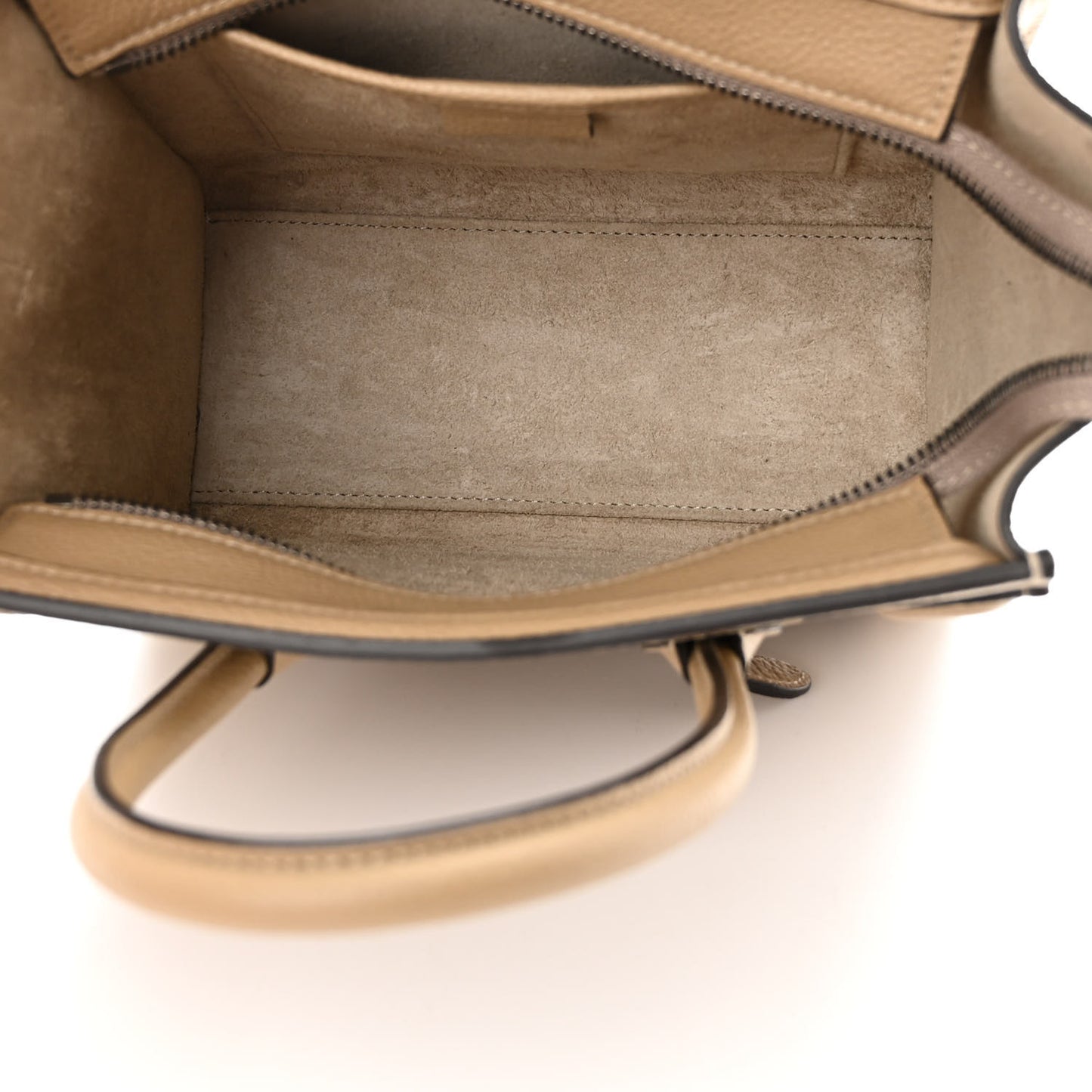 Drummed Calfskin Nano Luggage Dune